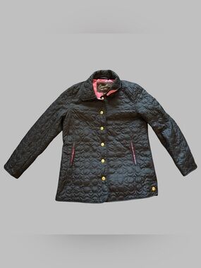 COACH Women’s Y2K Black Quilted Jacket with Gold Buttons Size Medium